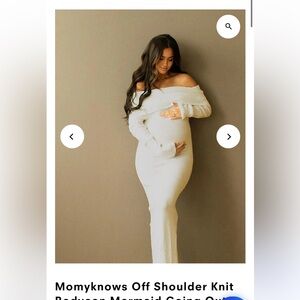 Baby Shower Maternity Sweater Maxi Dress